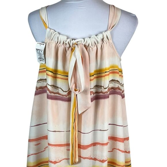 Nine West Elegant Halter Neck Cream Fabric Dress, Size M, NWT - Picture 4 of 10